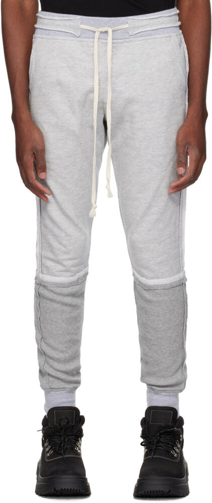 Greg Lauren Gray Paneled Sweatpants Cover