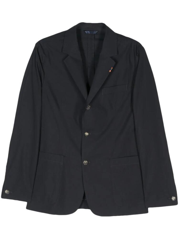 Paul Smith single-breasted organic-cotton blazer - Blue Cover