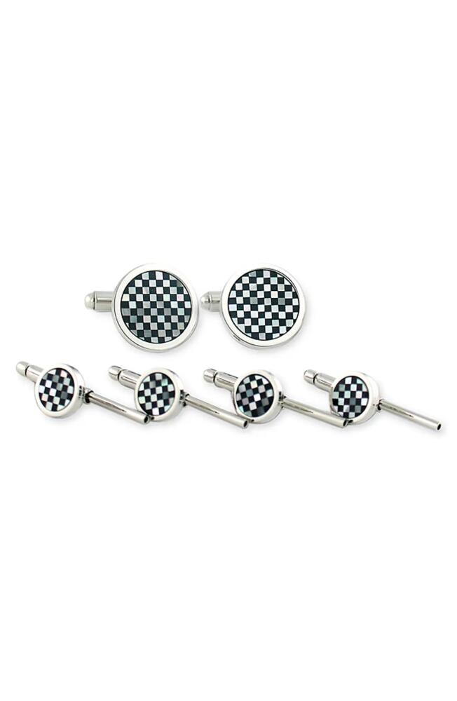 David Donahue Cuff Links & Studs Set in Onyx /Mother Of Pearl Cover