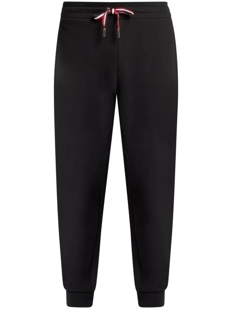 Moncler tapered-leg cotton track pants - Black Cover