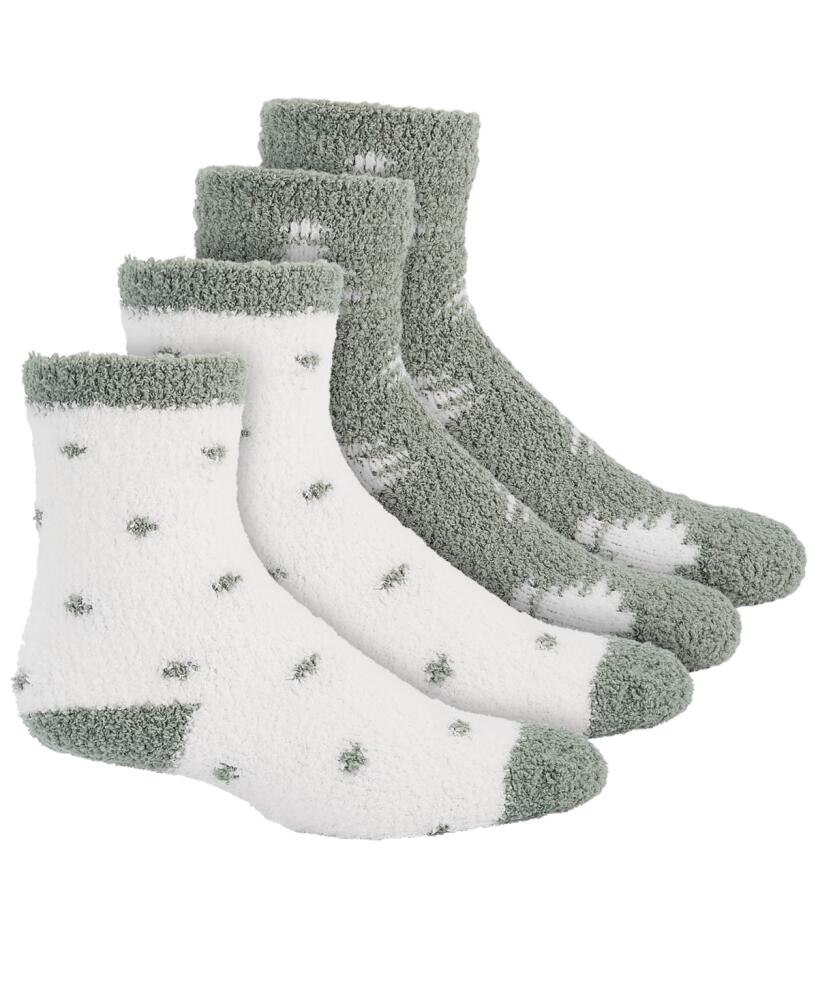 Charter Club Women's 2-Pk. Holiday Fuzzy Butter Socks, Created for Macy's - Winter Trees Cover