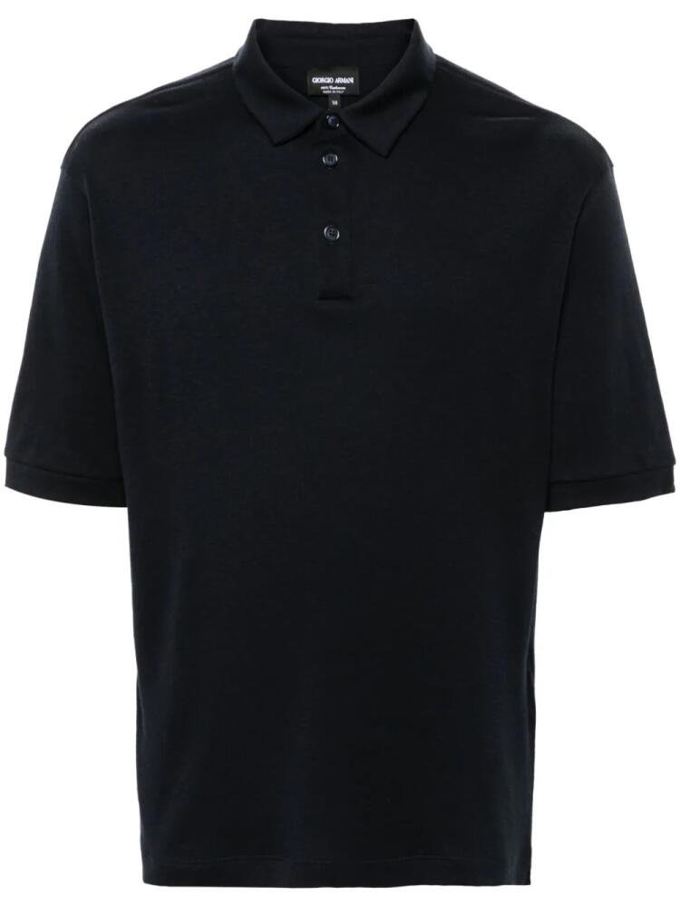 Giorgio Armani cashmere polo shirt - Blue Cover