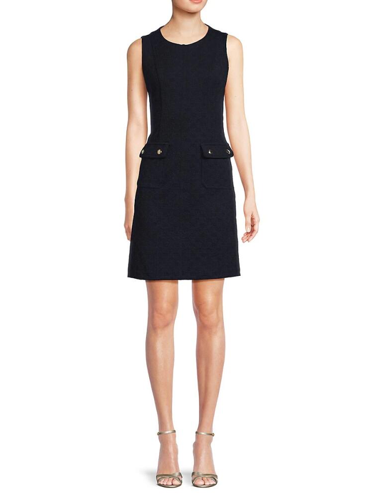 Tommy Hilfiger Women's Roundneck Sheath Mini Dress - Sky Captain Cover