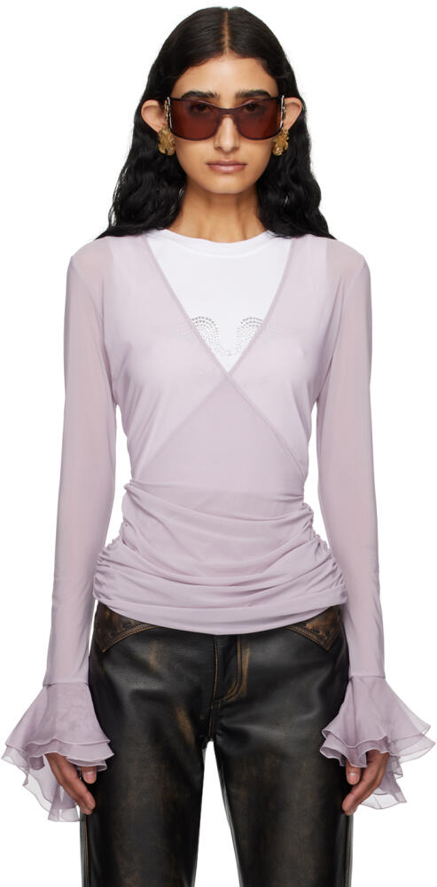 Blumarine Purple Ruffle Top Cover