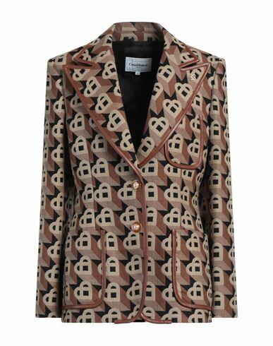 Casablanca Woman Blazer Brown Virgin Wool, Polyamide Cover