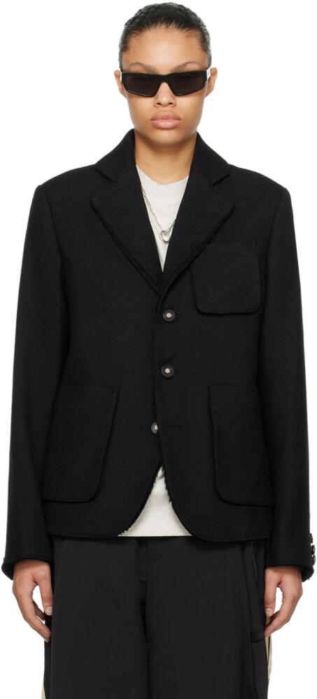 ADER error Black Raw Edge Blazer Cover