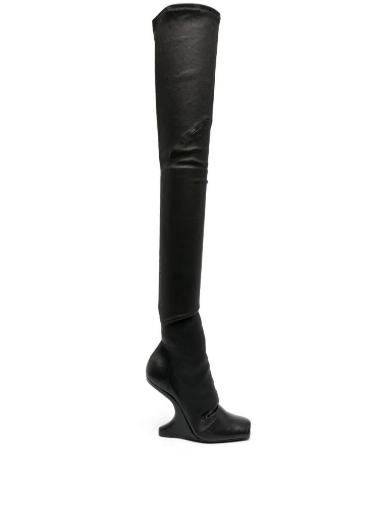 Rick Owens Cantilever 12mm above-knee boots - Black Cover