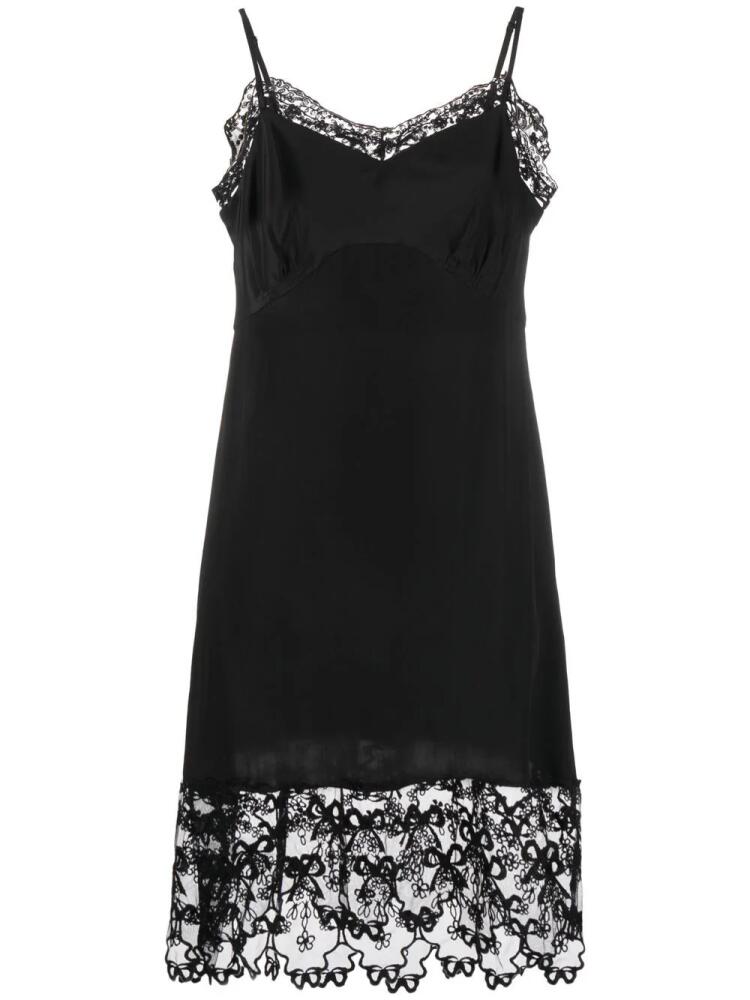 Simone Rocha sleeveless lace-hem dress - Black Cover