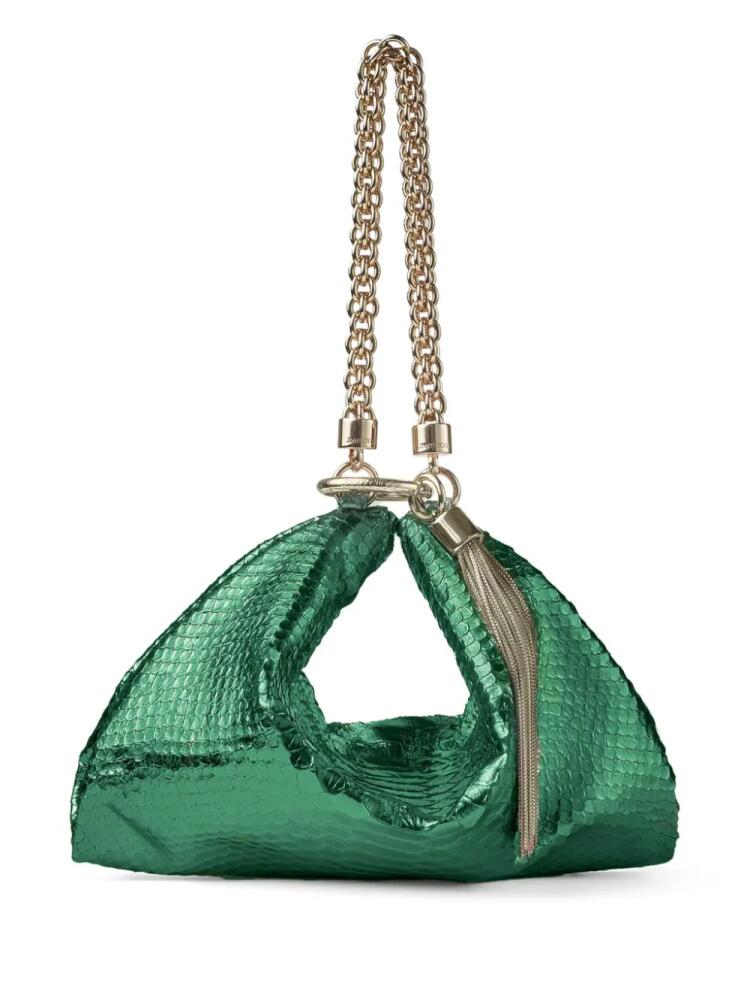 Jimmy Choo Callie crocodile-effect clutch bag - Green Cover