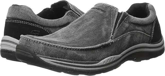 SKECHERS Expected - Avillo (Black Canvas/Suede) Men's Shoes Cover