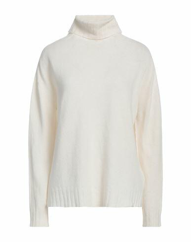 Ermanno Firenze Woman Turtleneck Ivory Wool, Cashmere Cover