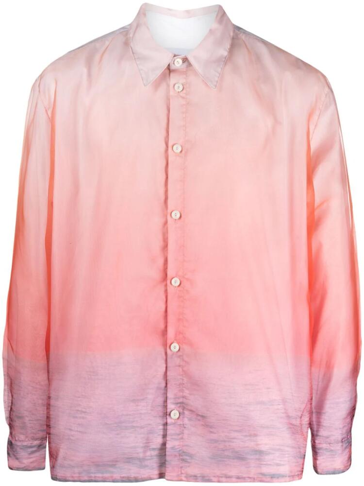 Bonsai gradient-effect cotton shirt - Pink Cover