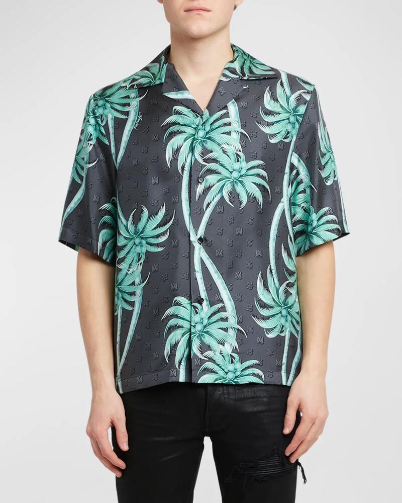 Amiri Men's Palm Bowling Shirt Cover