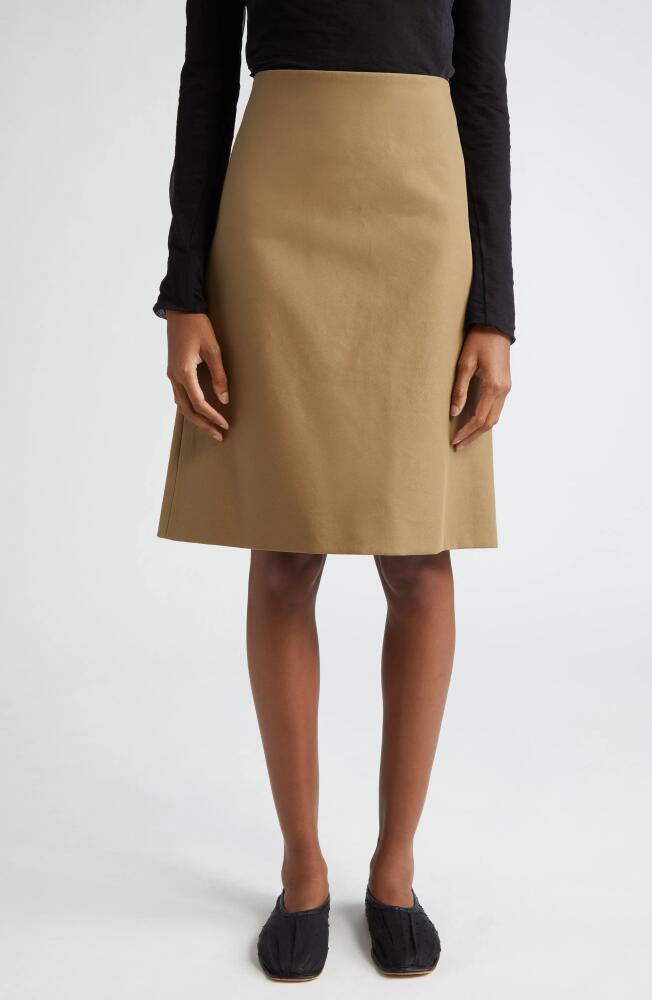 Proenza Schouler Adele Cotton Twill Skirt in Drab Cover