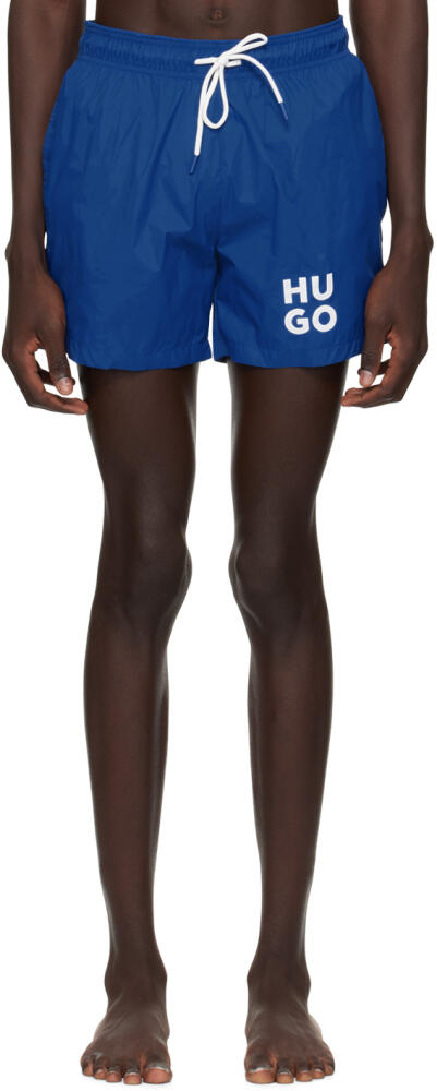 Hugo Blue Drawstring Swim Shorts Cover