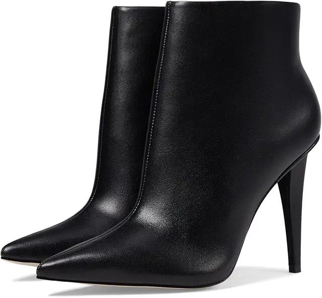 Massimo Matteo Deborah Size-Zip Bootie (Black Leather) Women's Shoes Cover