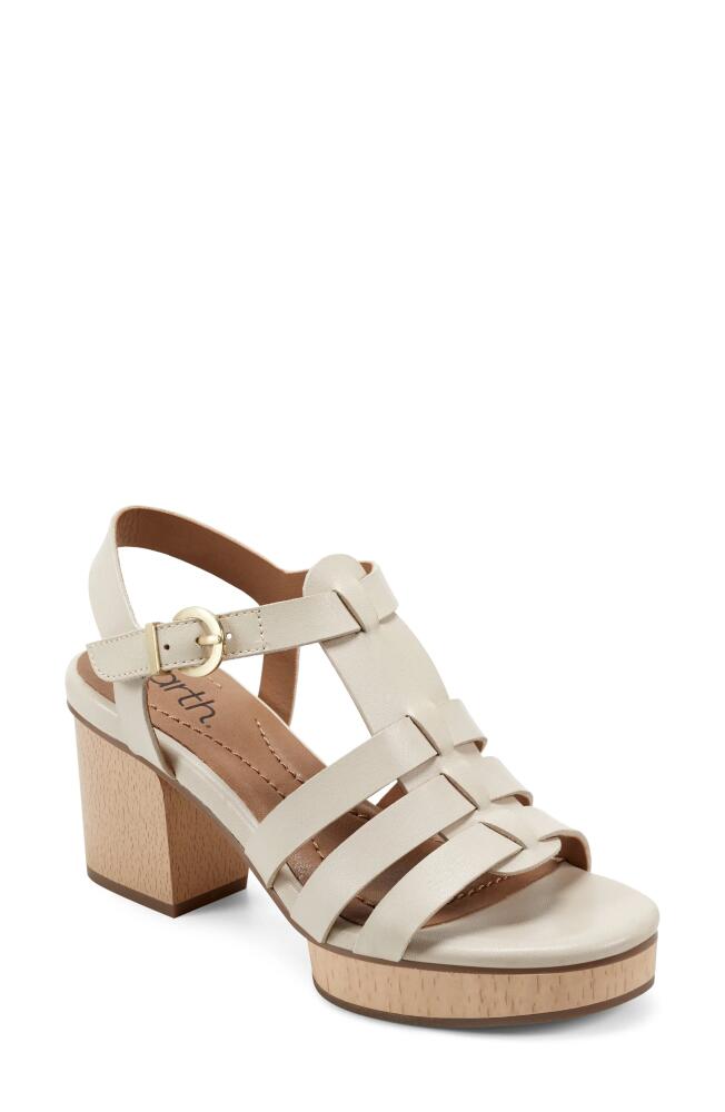 Earth Adona Fisherman Platform Slingback Sandal in Ivory Cover