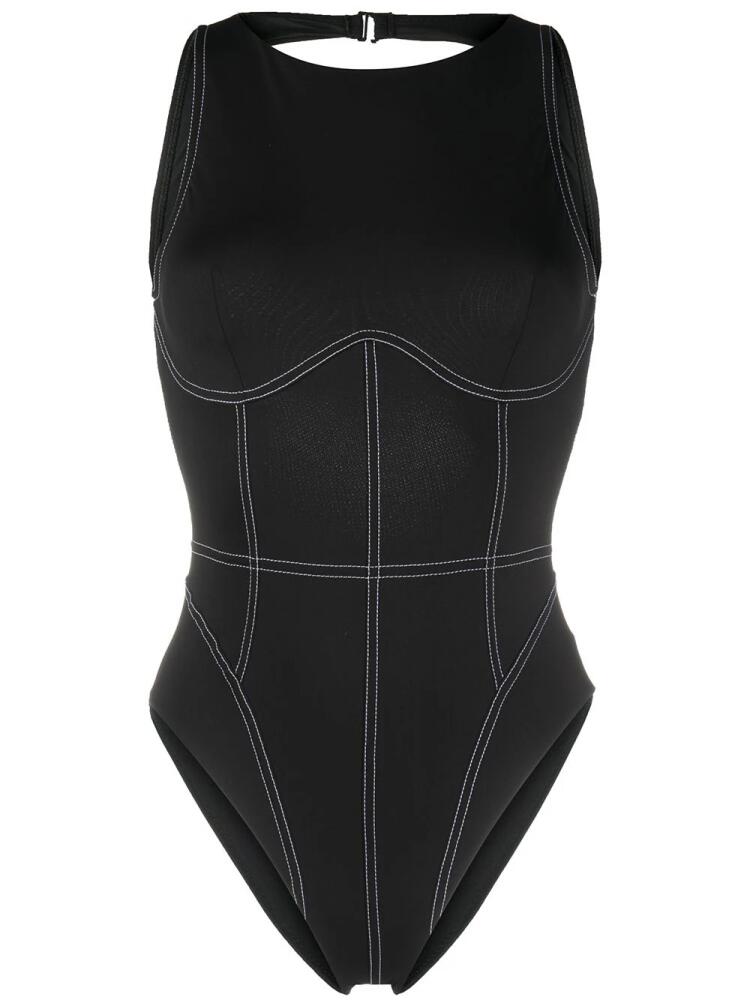 Noire Swimwear open-back one-piece swimsuit - Black Cover