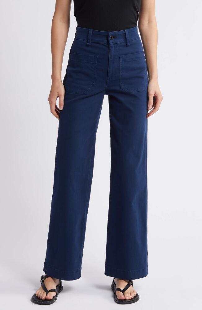 ASKK NY Sailor Wide Leg Twill Utility Pants in Navy Cover