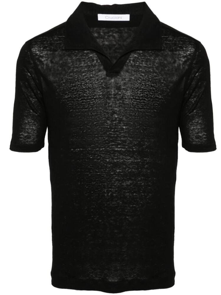 Cruciani linen polo shirt - Black Cover