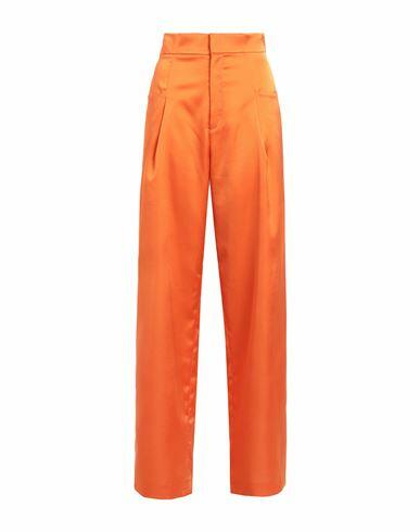 Nineminutes Pantalone In Raso Woman Pants Orange Polyester, Elastane Cover