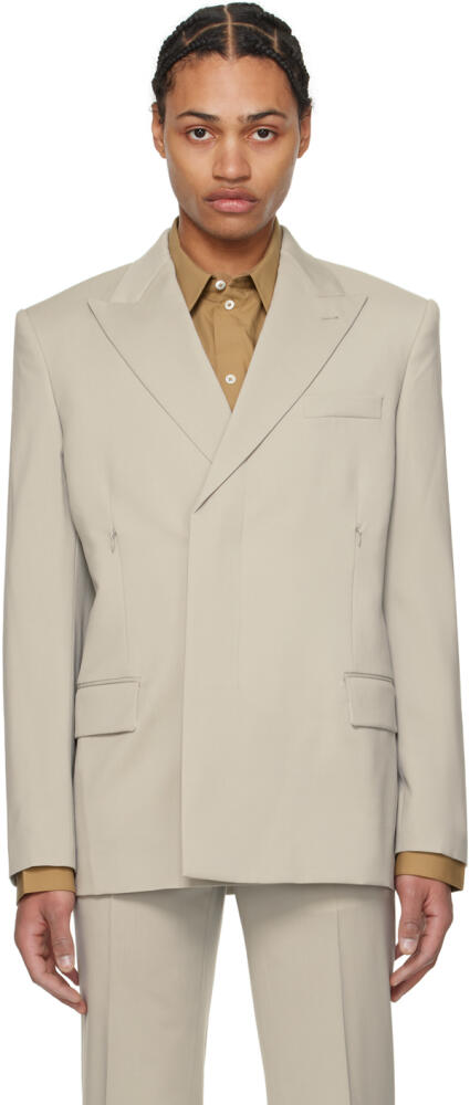 Helmut Lang Beige Car Blazer Cover