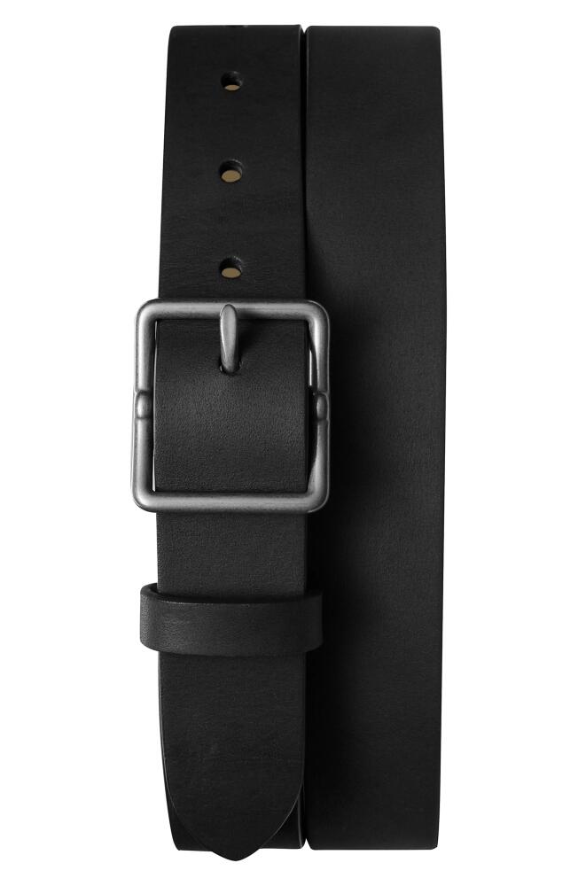 Shinola Center Bar Buckle Leather Belt in Black Cover