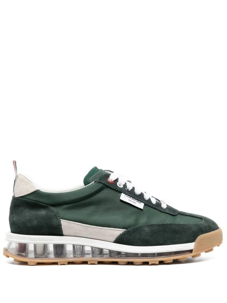 Thom Browne translucent-sole leather sneakers - Green Cover