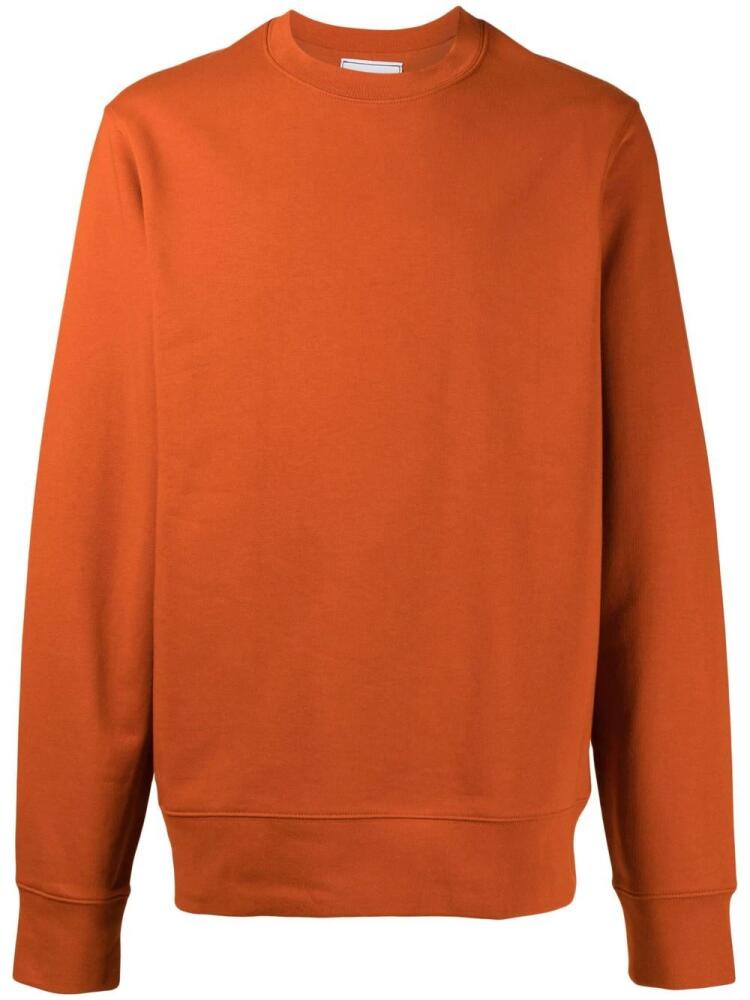 Y-3 logo-print crew-neck cotton sweatshirt - Orange Cover