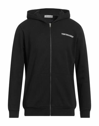 Trussardi Man Sweatshirt Black Cotton Cover