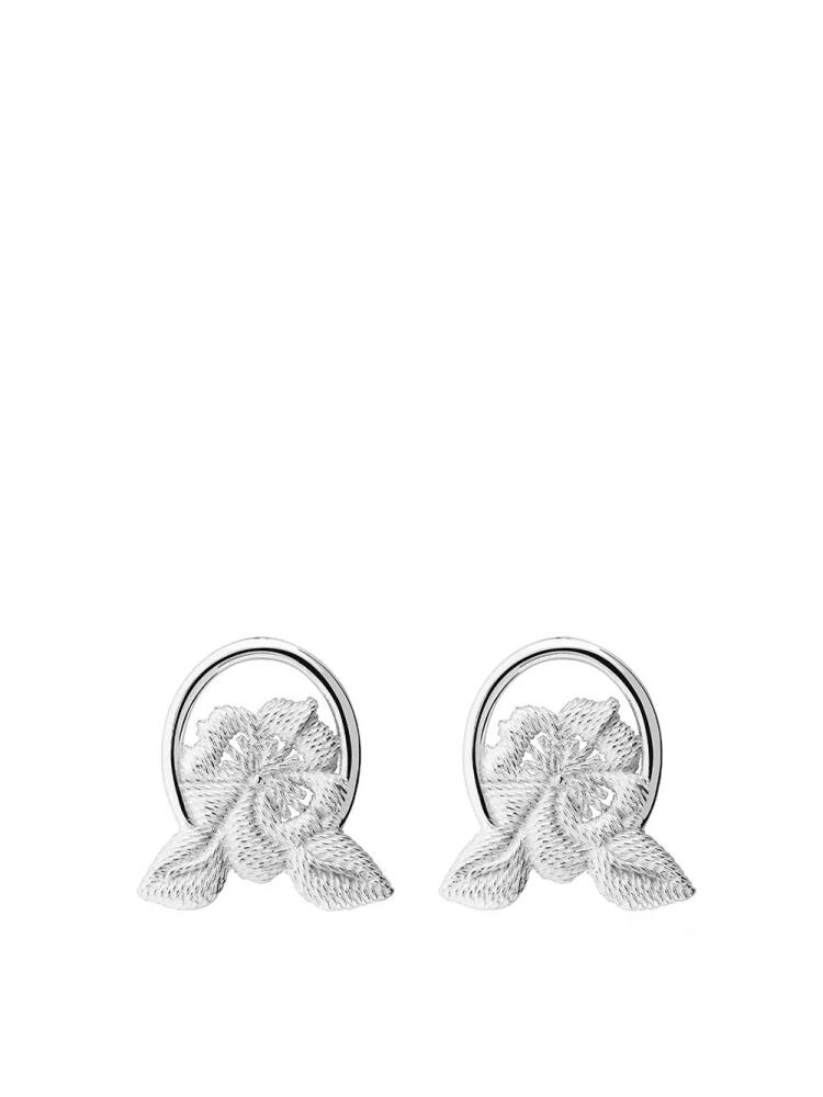 TANE México 1942 Bordados flower earrings - Silver Cover