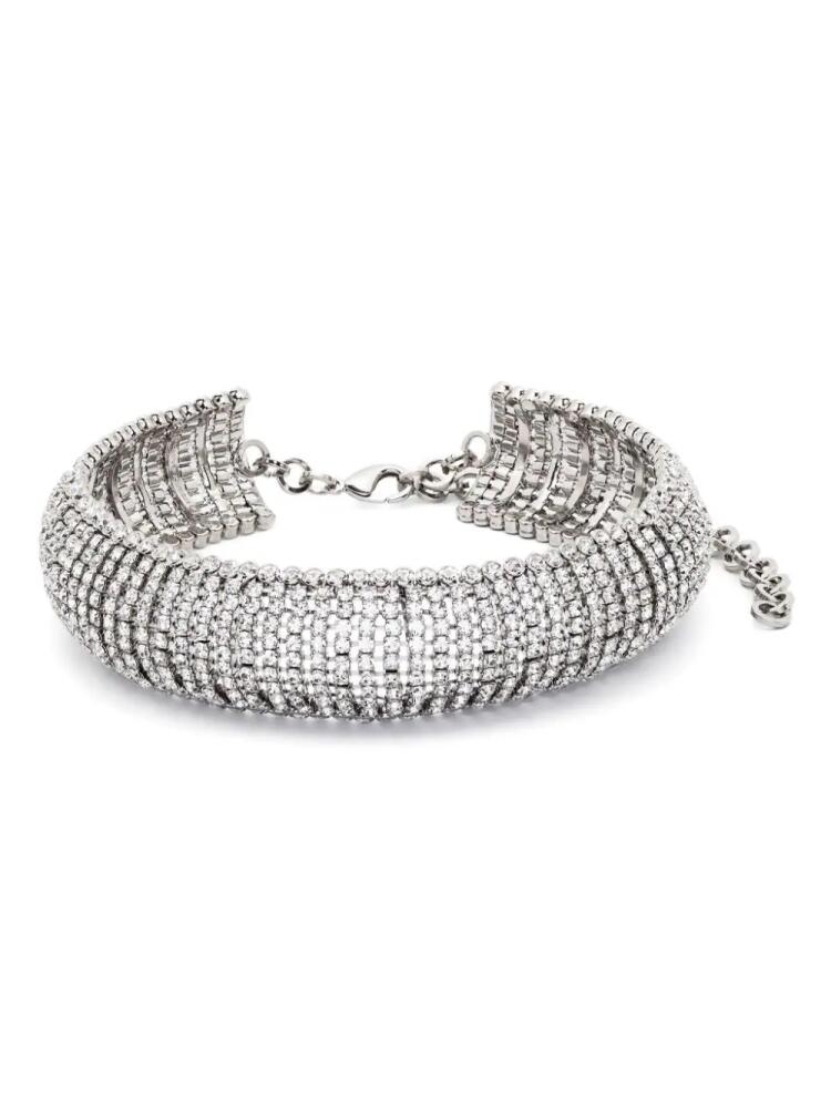 Alessandra Rich crystal-embellished choker necklace - Silver Cover