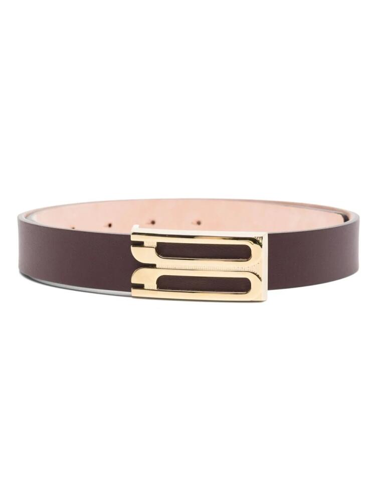 Victoria Beckham logo-buckle leather belt - Red Cover