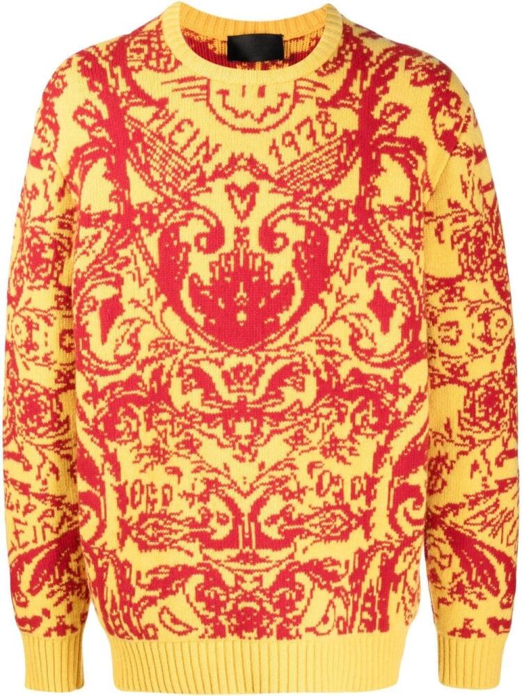 Philipp Plein intarsia-knit design jumper - Yellow Cover