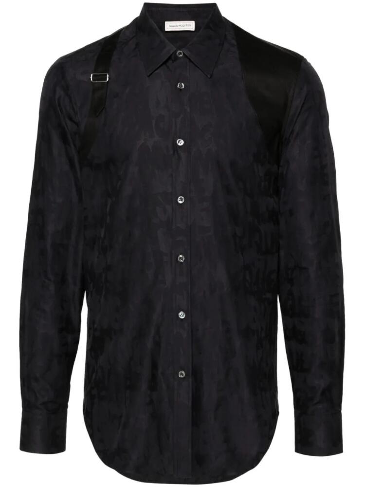 Alexander McQueen decorative-buckle cotton shirt - Black Cover