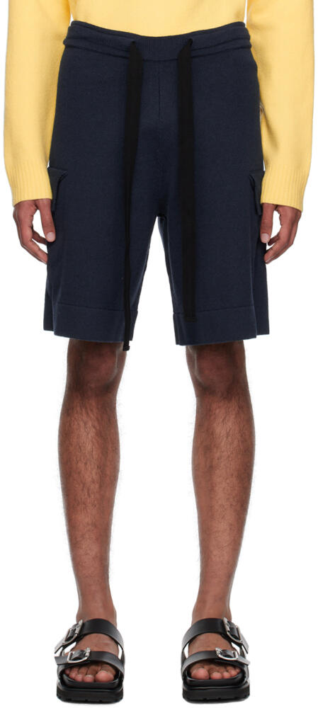 Jil Sander Navy Drawstring Shorts Cover