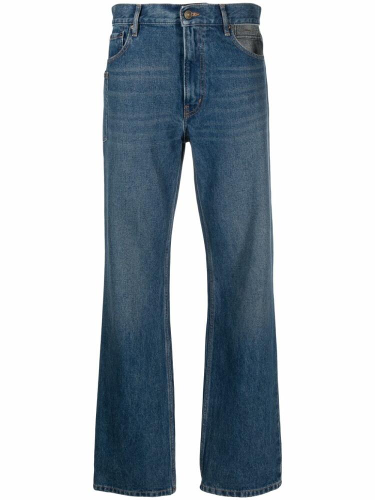 Gauchère cut-out straight-leg jeans - Blue Cover