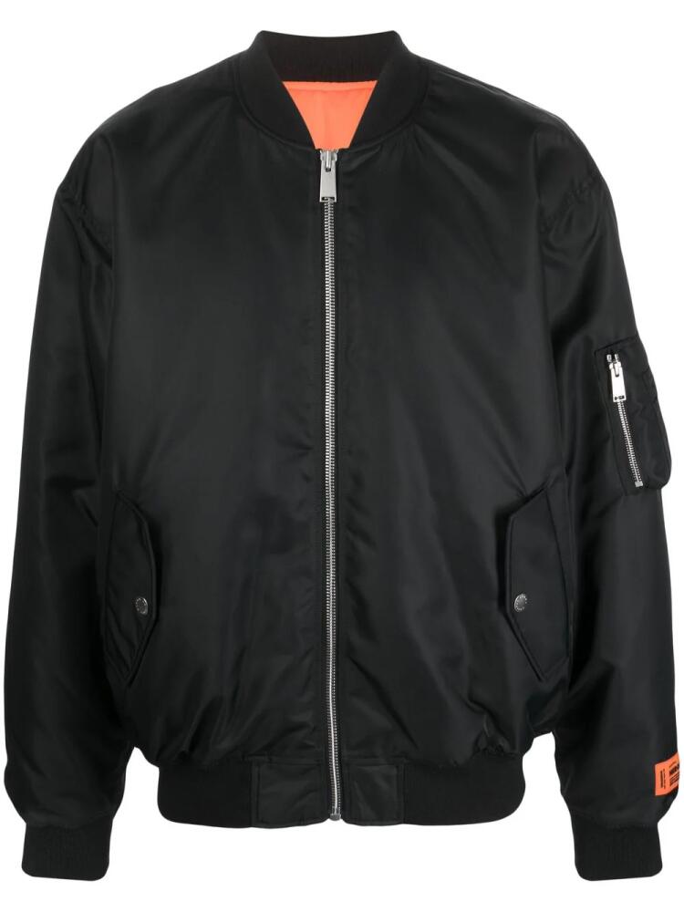 Heron Preston padlock-patch bomber jacket - Black Cover