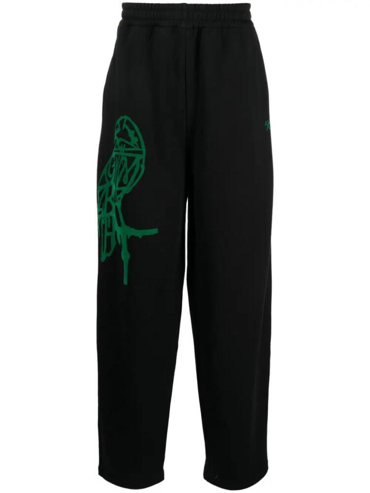 GmbH graphic-print track pants - Black Cover