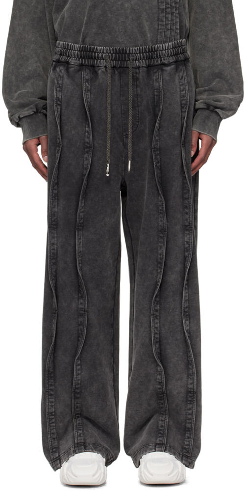 Feng Chen Wang Gray Multi Seam Sweatpants Cover