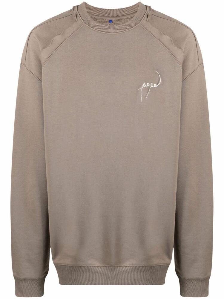 Ader Error Kaput logo-embroidered sweatshirt - Neutrals Cover