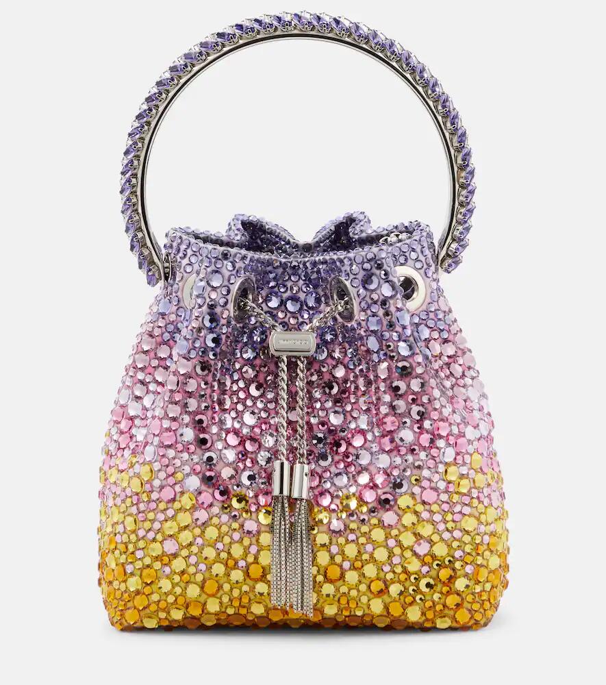 Jimmy Choo Bon Bon embellished satin bucket bag Cover