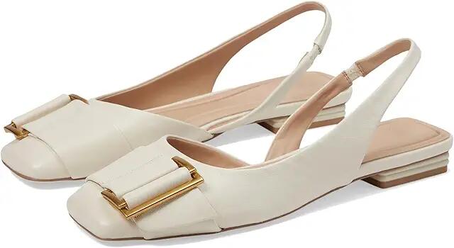 Franco Sarto Tracy Sling Slingback Flats (White Leather) Women's Flat Shoes Cover