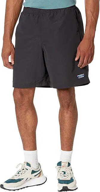 L.L.Bean 8 Classic Supplex Sport Shorts (Black) Men's Swimwear Cover