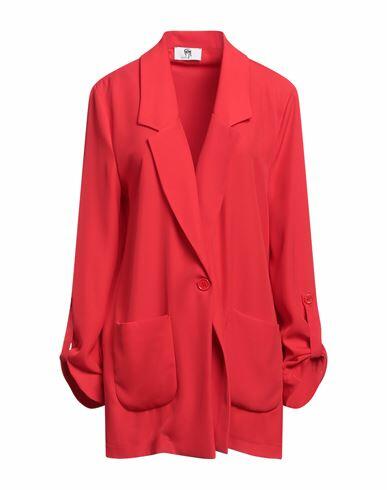 Gai Mattiolo Woman Blazer Red Polyester, Elastane Cover