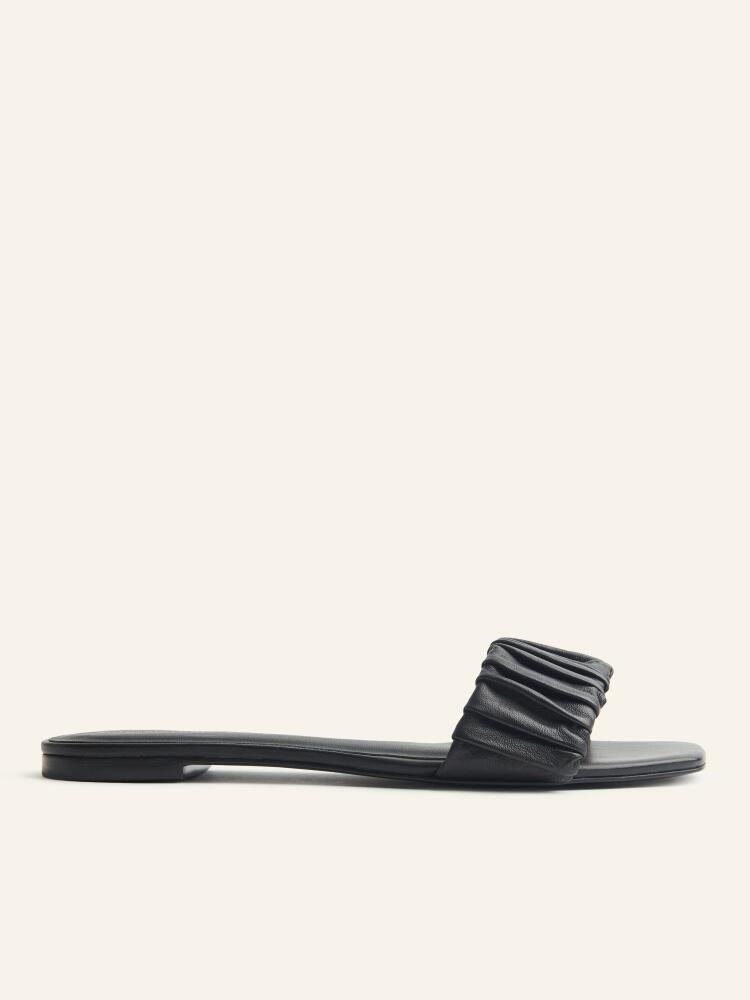 Reformation Marcella Ruched Flat Slide Cover