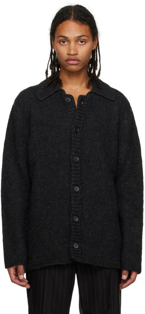 OUR LEGACY Black Drop Shoulder Cardigan Cover