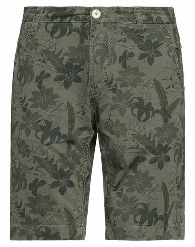 Gaudì Man Shorts & Bermuda Shorts Military green Cotton Cover