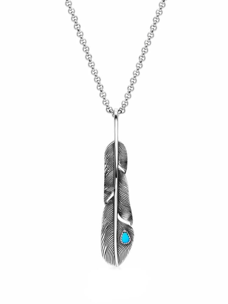 Nialaya Jewelry feather pendant necklace - Silver Cover