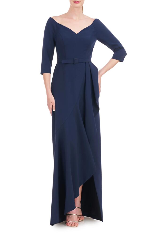 Kay Unger Isolde Column Gown in Dark Midnight Cover